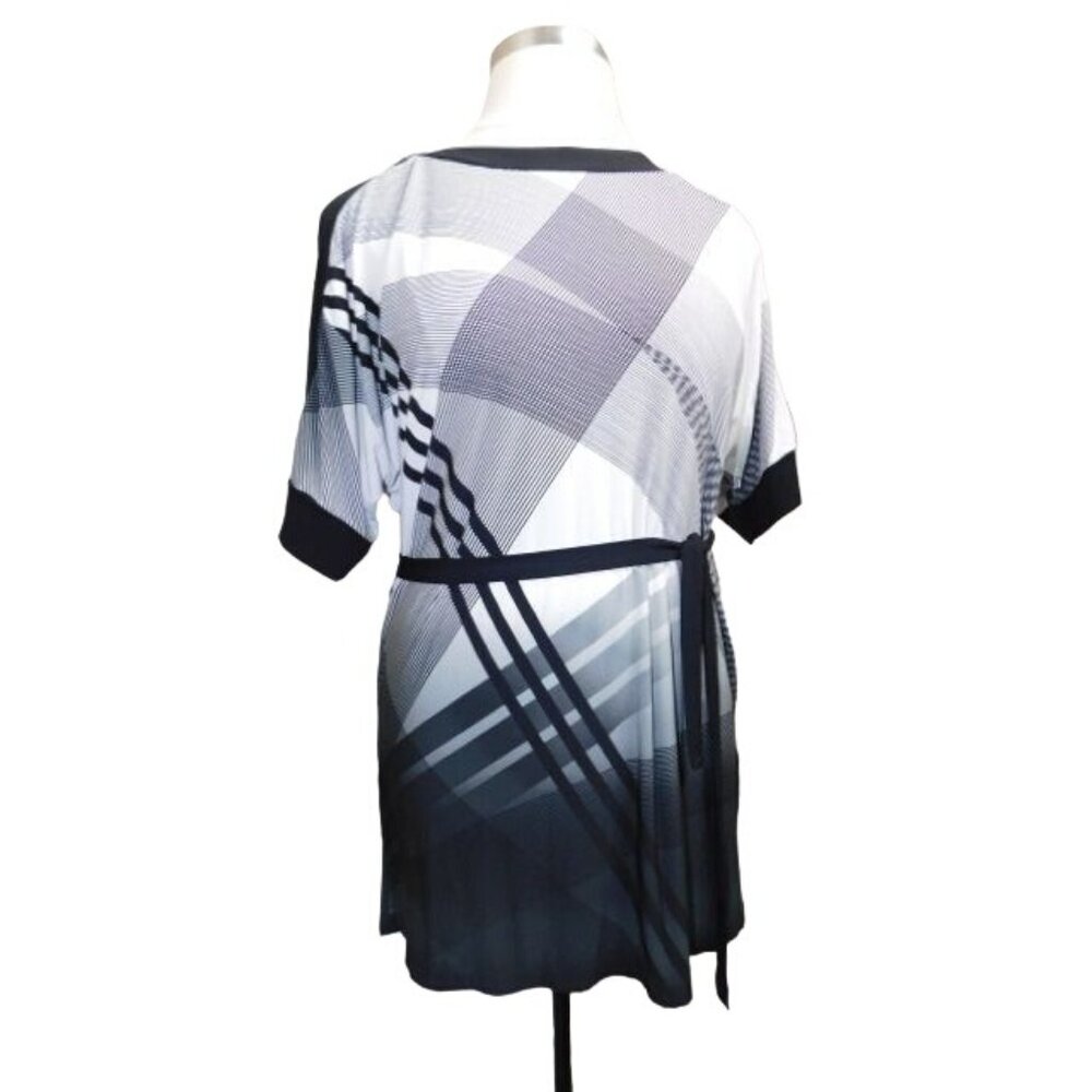 Chico's Size M Medium (1) Travelers Tie Belted Tunic Slinky STRETCHY Top - Picture 3 of 3